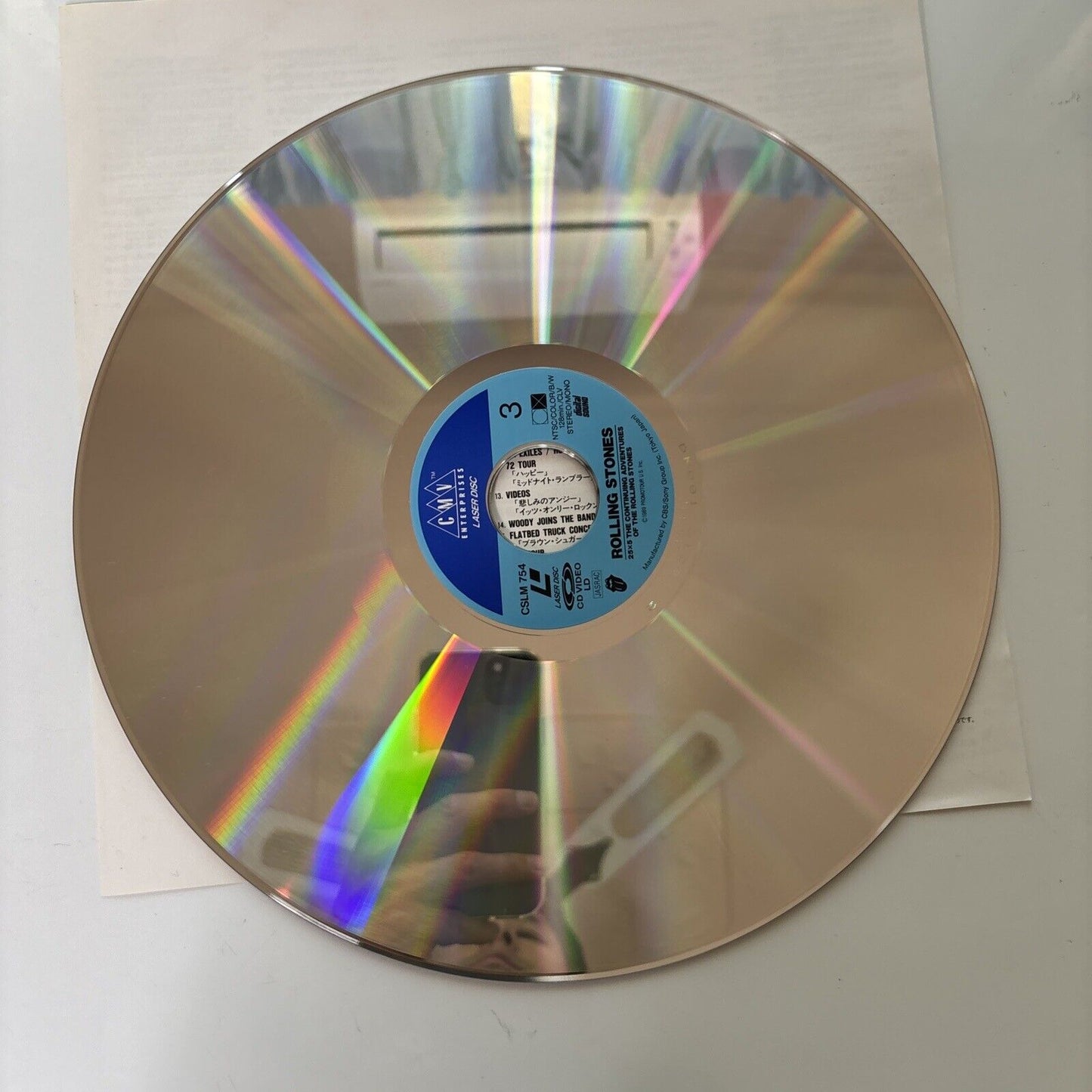 The Continuing Adventures Of The Rolling Stones (Laserdisc, 1989) Obi Gatefold