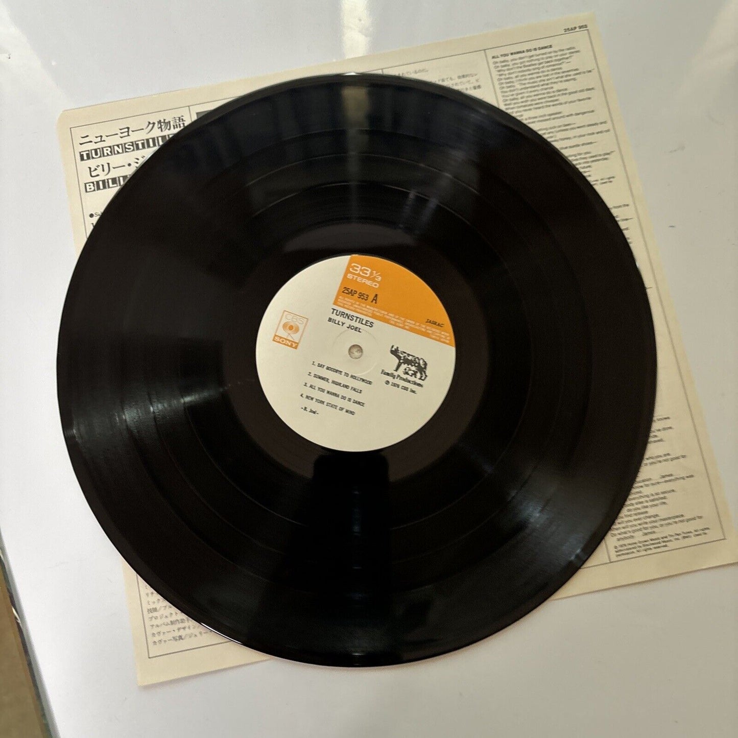 Billy Joel - Turnstiles Vinyl LP 1976 Japan 25AP-953