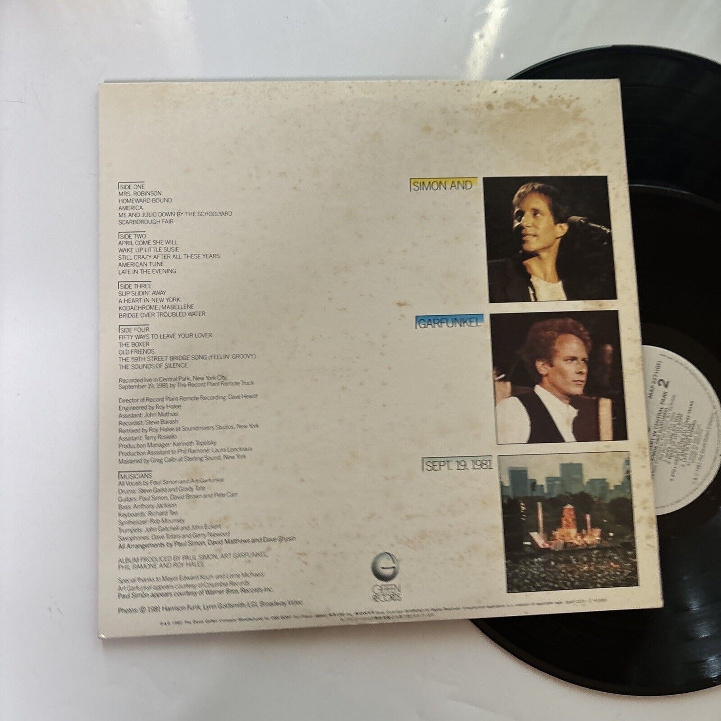 Simon & Garfunkel - The Concert In Central Park Vinyl LP 1981 Japan 36ap-2271