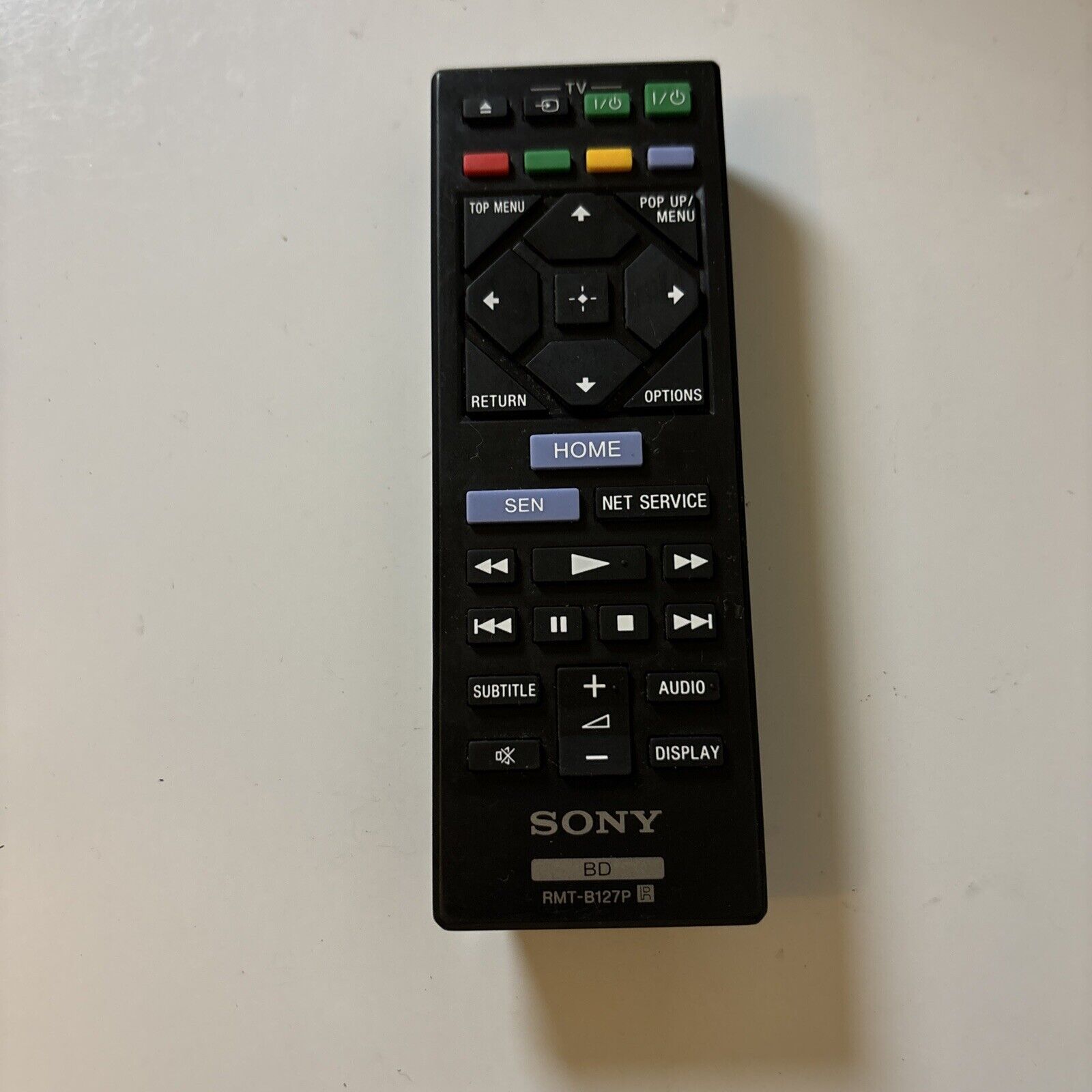 Genuine Sony RMT-B127P Remote Control For Bluray Player *Missing Batte ...