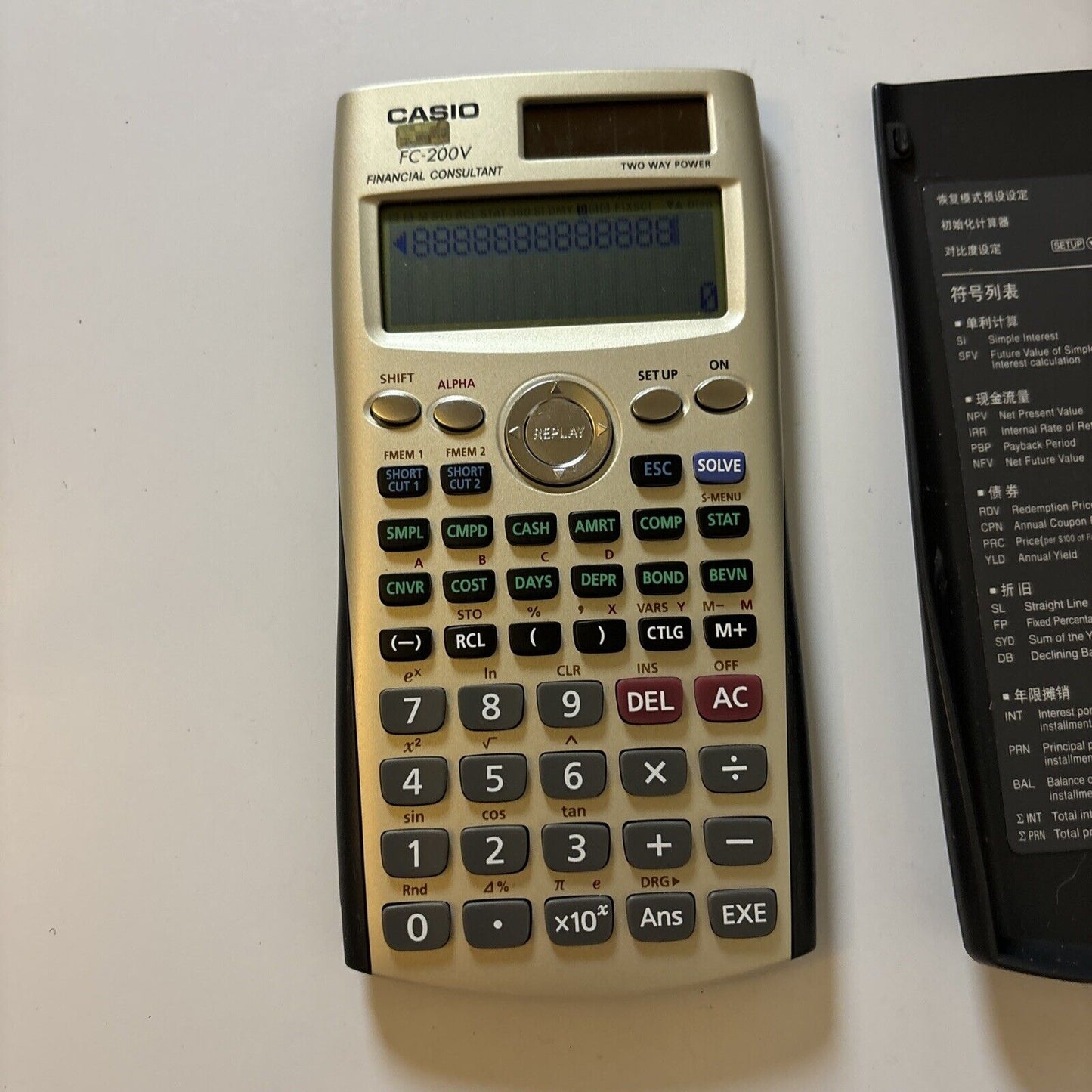 Casio FC-200V Financial Consultant Calculator Solar and Battery – Retro ...