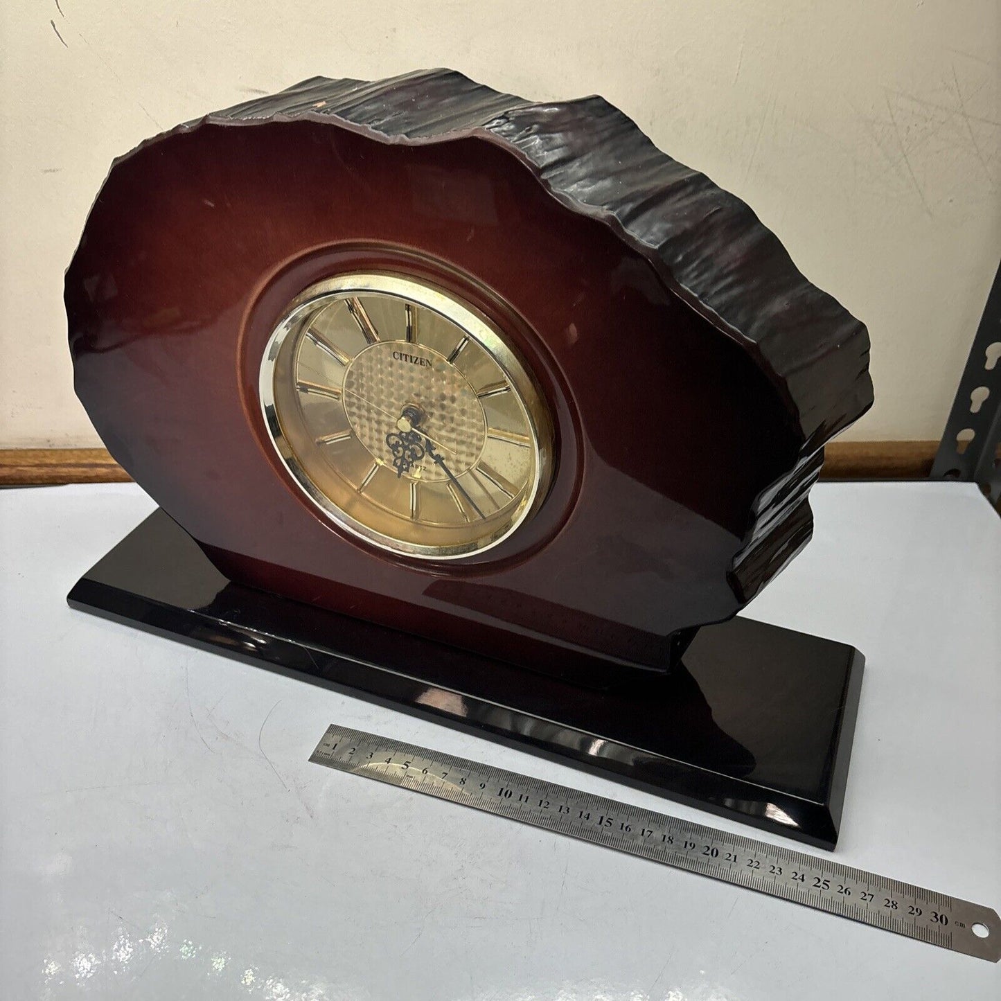 Citizen Wood Table Clock 8RG322 Made In Japan 1989