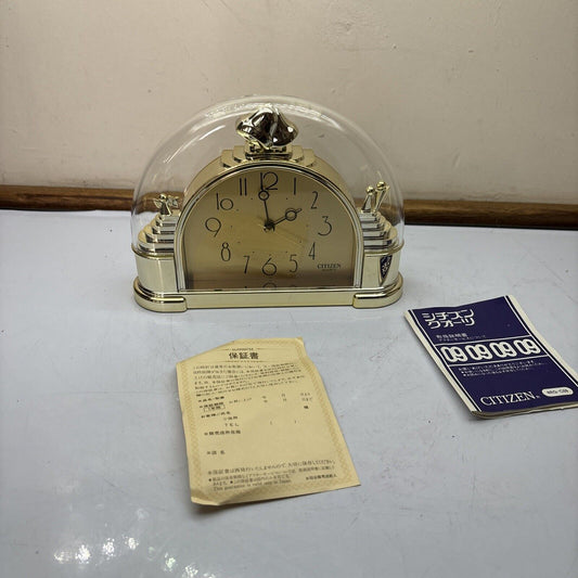 Citizen Quartz Table Clock 4RG-C09 Made In Japan Cupid Lovers *Mint Condition*