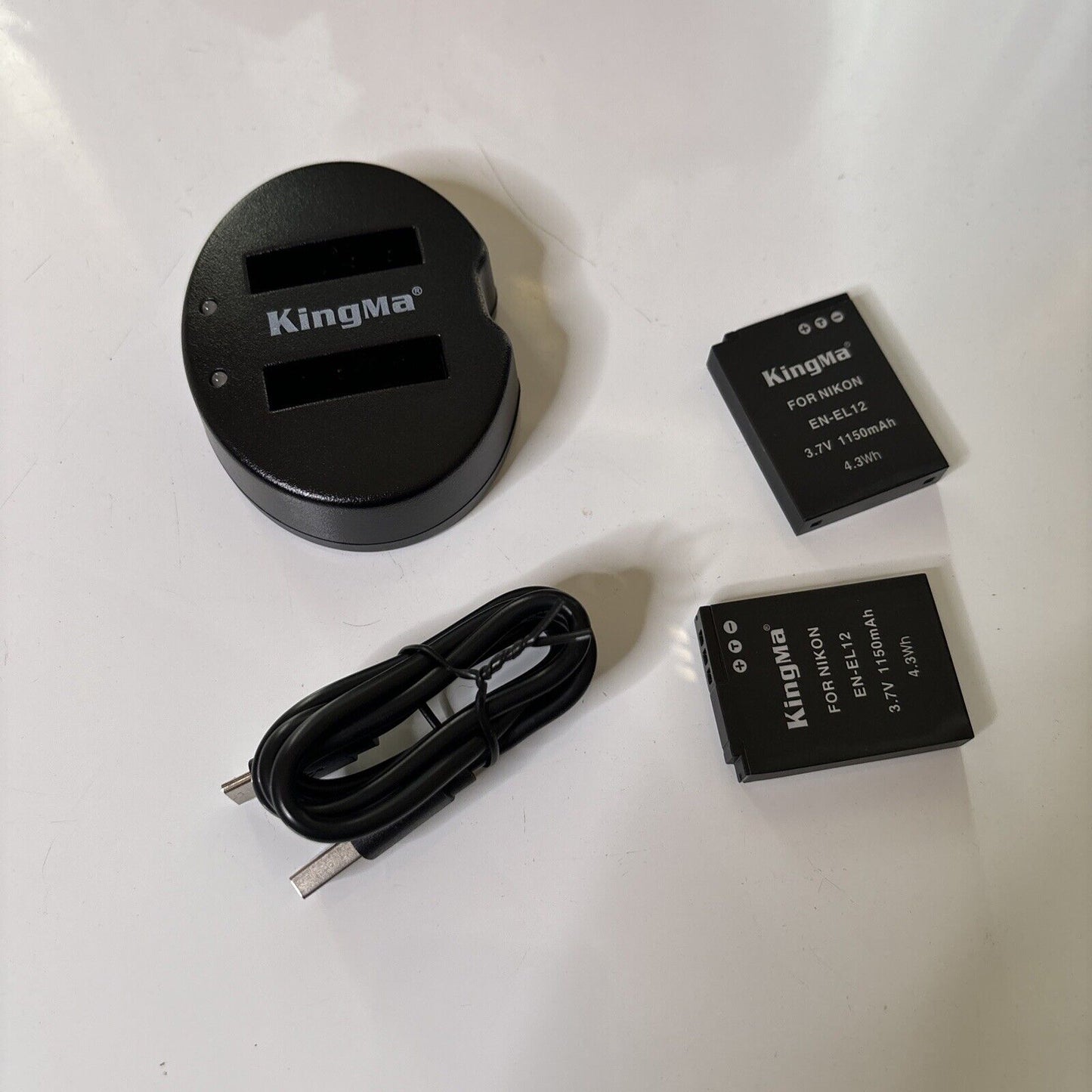 Camera Dual Charger & 2 Battery For Nikon EN-EL12 Coolpix S8200 S8100 S8000 S620