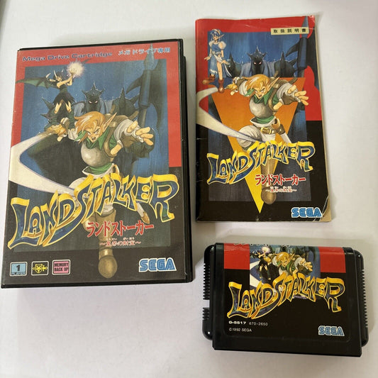 Land Stalker MD Sega Mega Drive NTSC-J Japanese Game Complete Manual