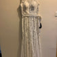 White Evening Gown Bridesmaid Dresses Prom Formal Party Ball Gowns Size 10