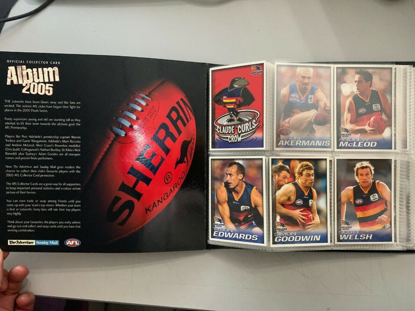 AFL 2005 Official Collector Card Album - 108 Cards - The Advertiser