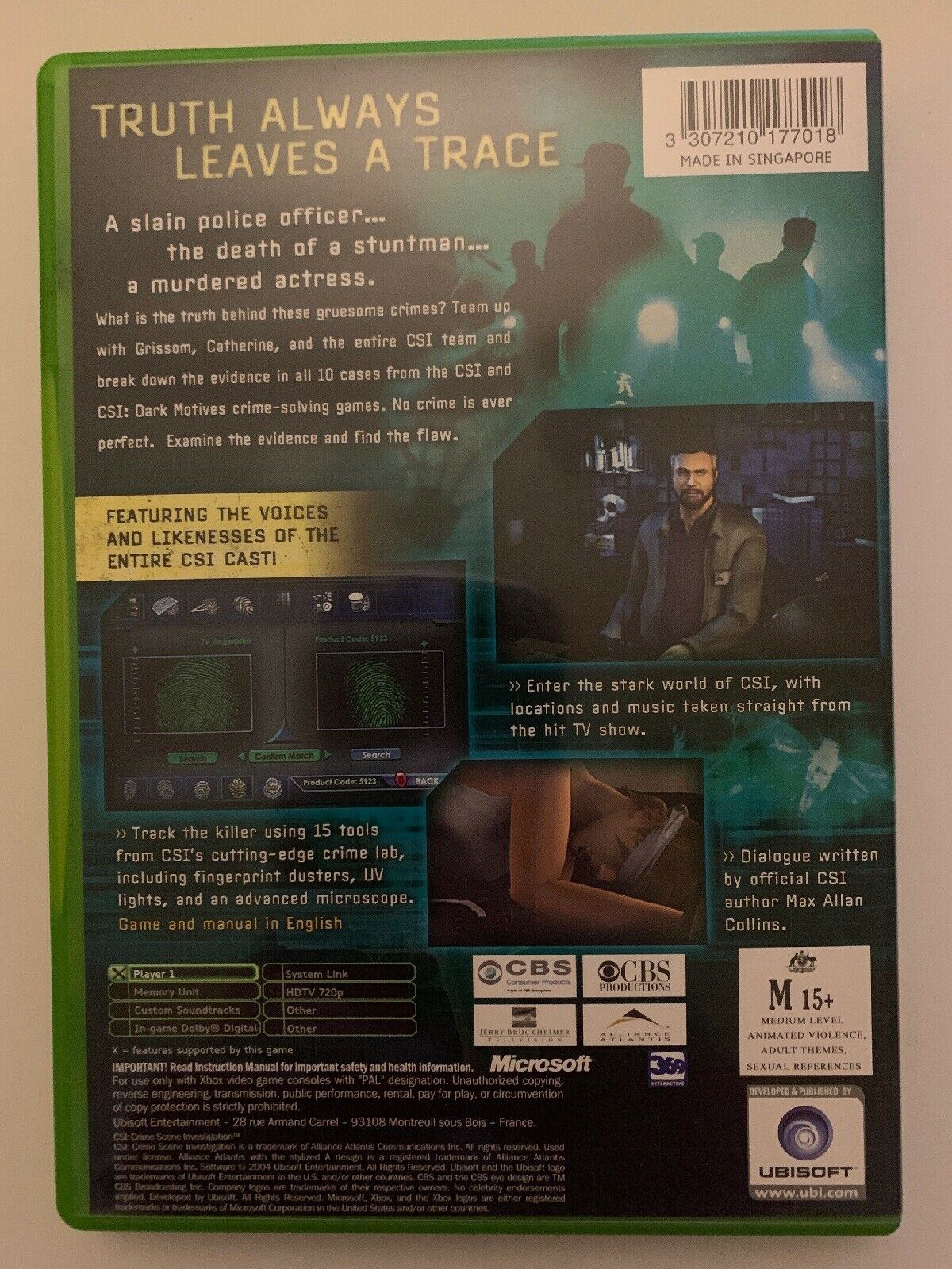 CSI: Crime Scene Investigation - Microsoft XBOX PAL Version Complete With Manual