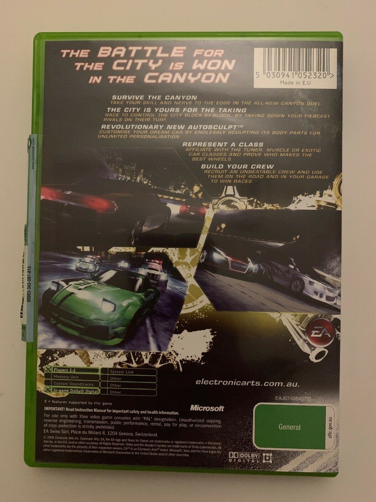 Need for Speed Carbon - Xbox