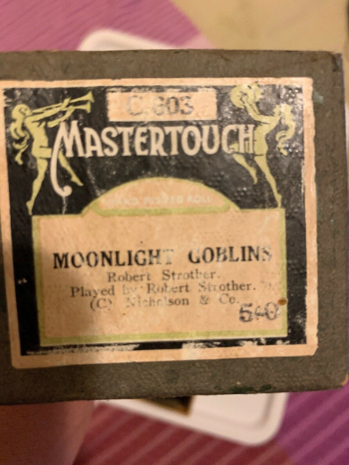 Pianola Roll Mastertouch Moonlight Goblins C.603 Mechanical Music Hand Played Ro