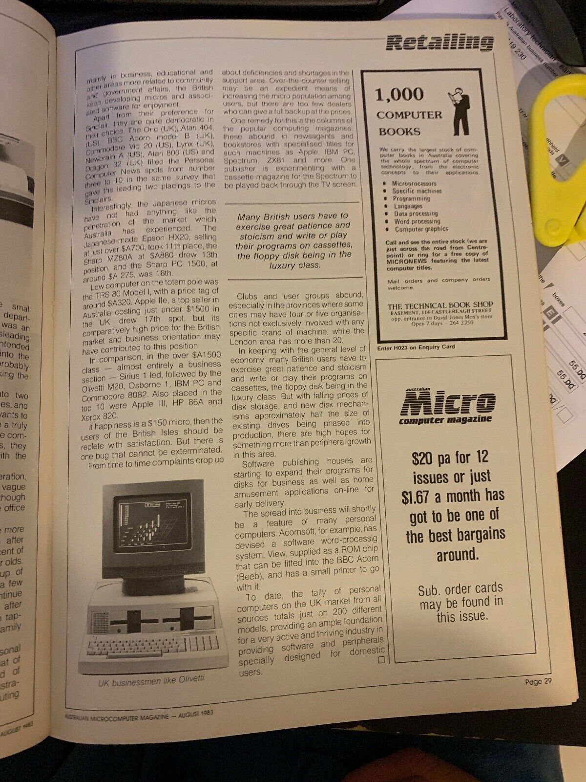Australian Micro Computer Magazine August 1983