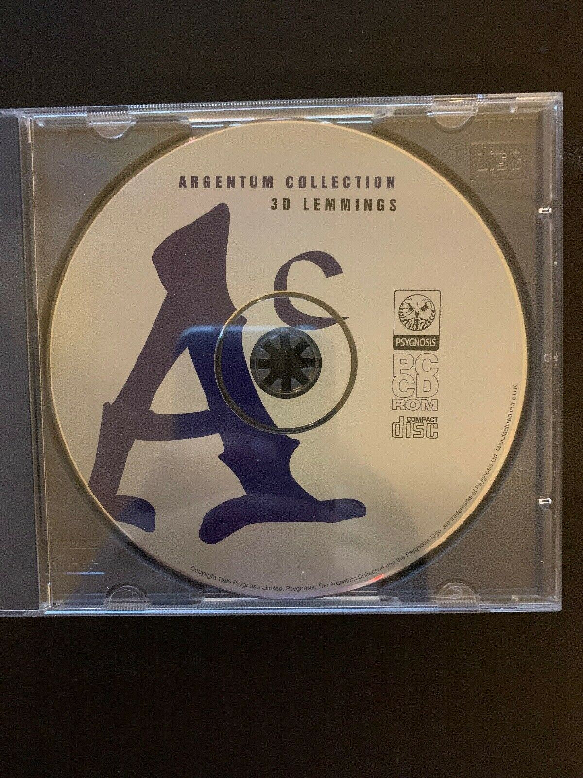 3D Lemmings Argentum Collection 1995 PC Cdrom Psygnosis Puzzle Vintage Game