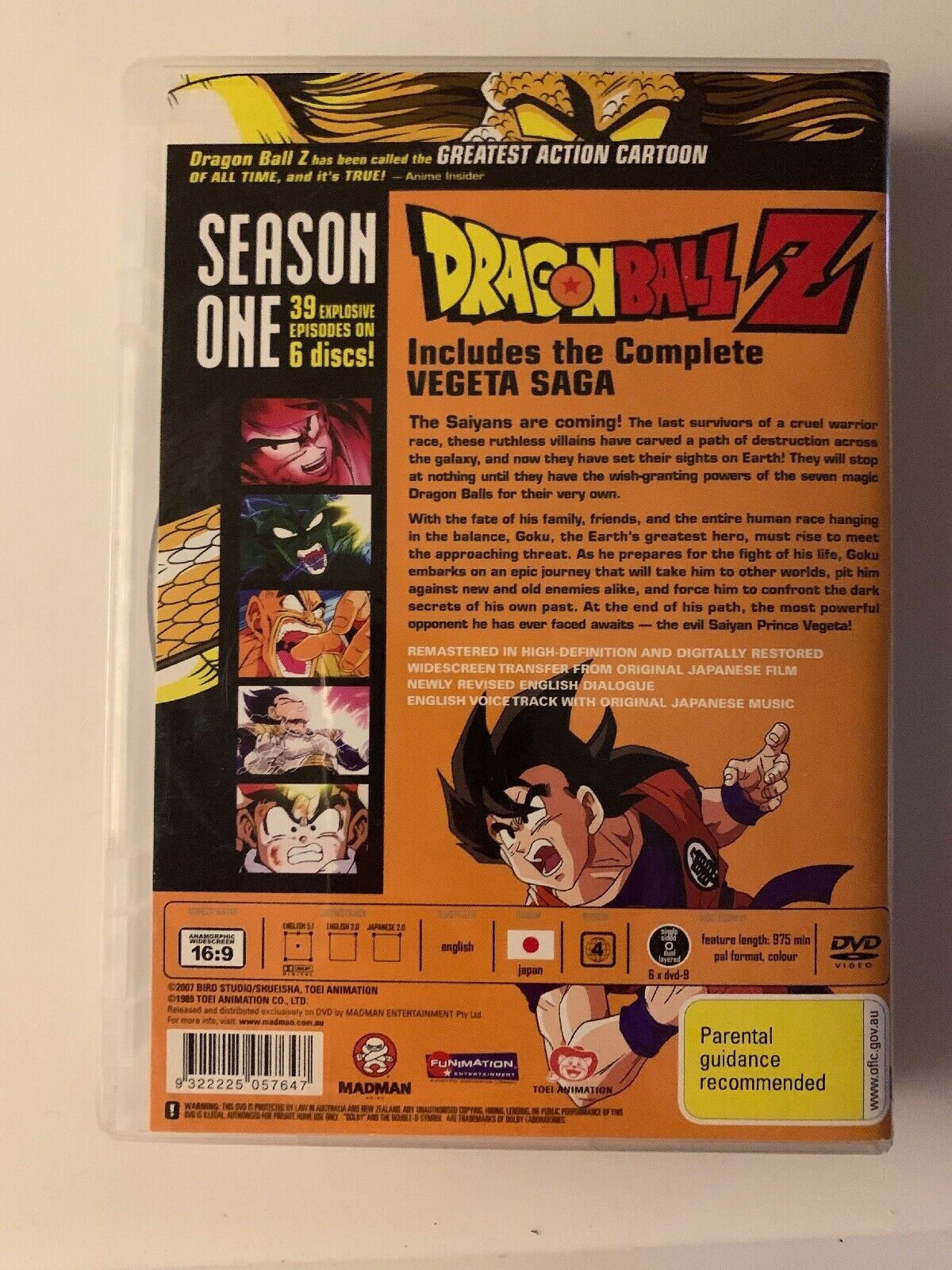 Dragon Ball Z : Season 1 (DVD, 2007, 6-Disc Set) Digitally Remastered w Booklet