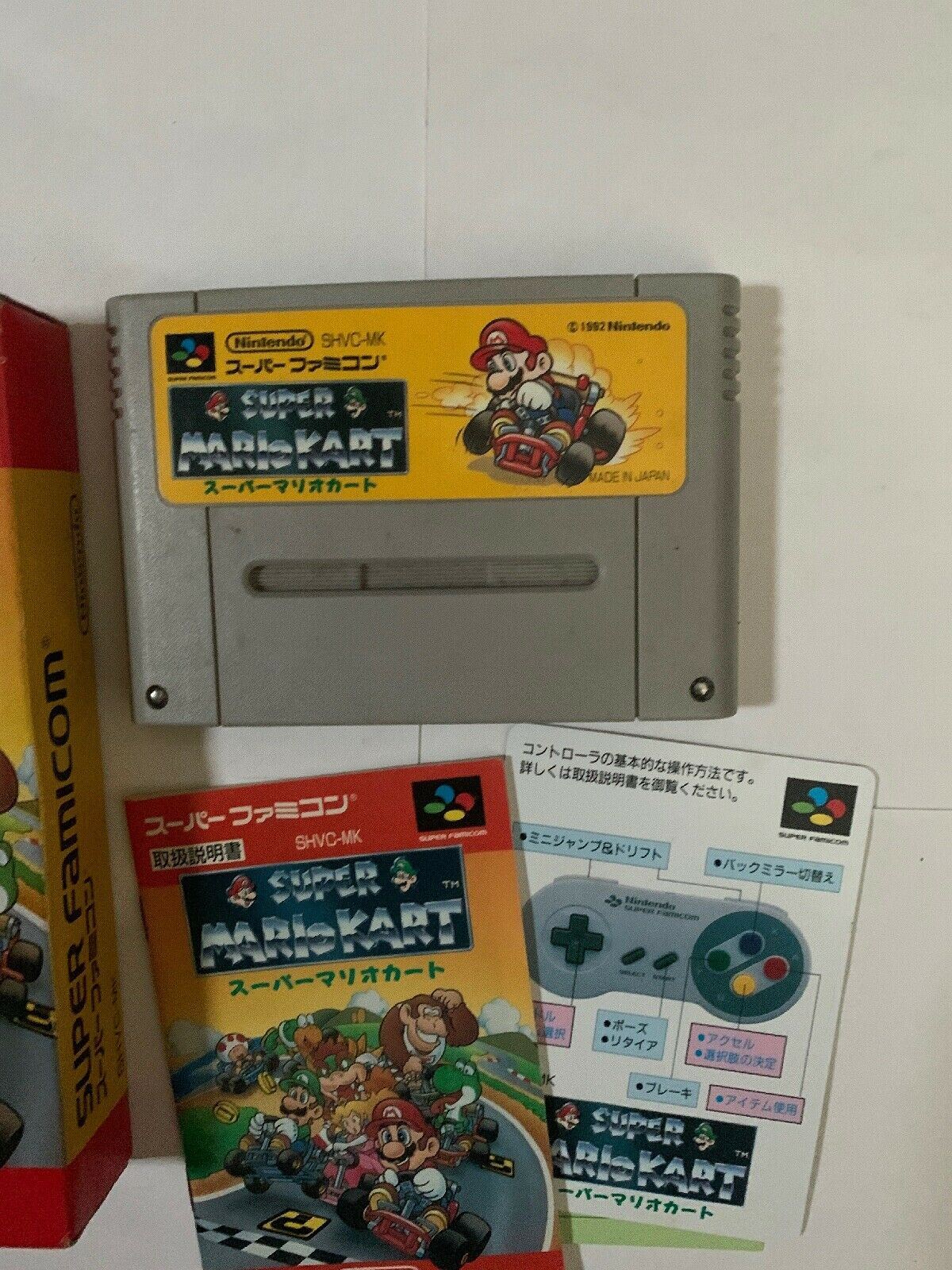 Super Mario Kart Super Famicom Jap JP With Manual SHVC-MK