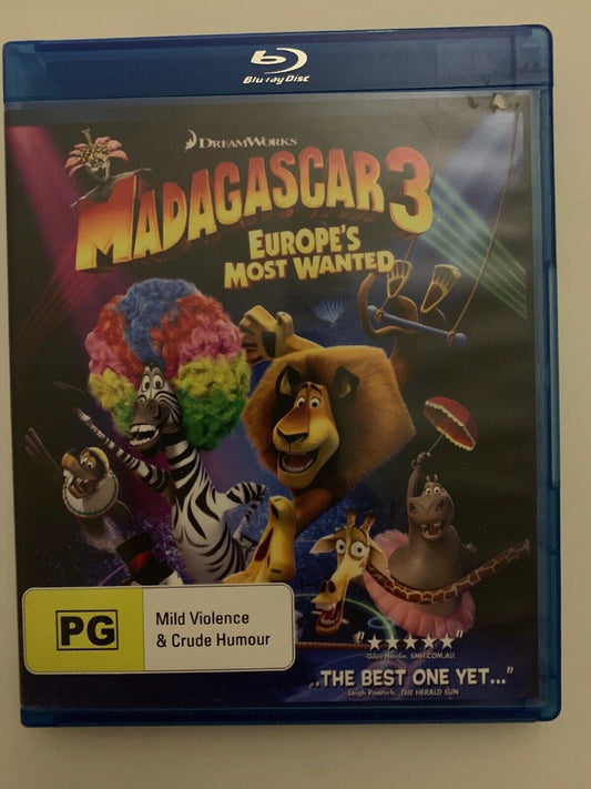 Madagascar 3 - Europe's Most Wanted (Blu-ray, 2012) Ben Stiller, Chris Rock