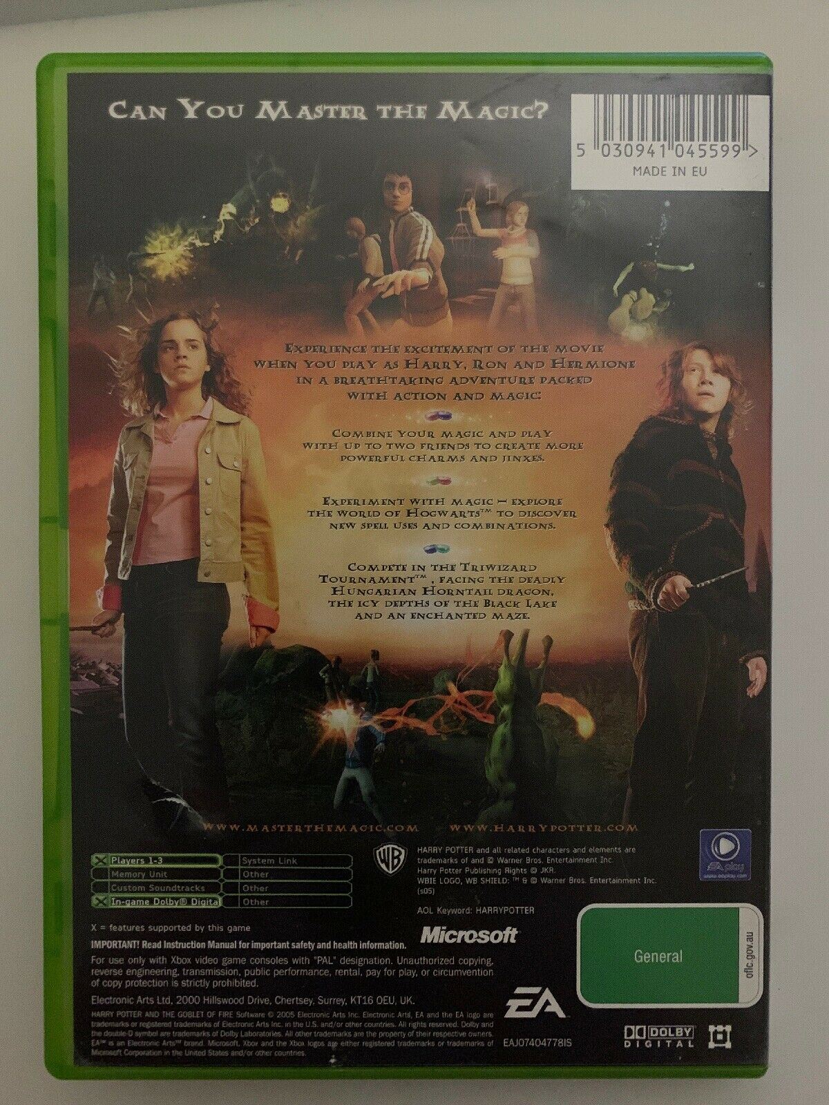 XBOX: Harry Potter & The Goblet Of Fire - AU Seller Free Postage