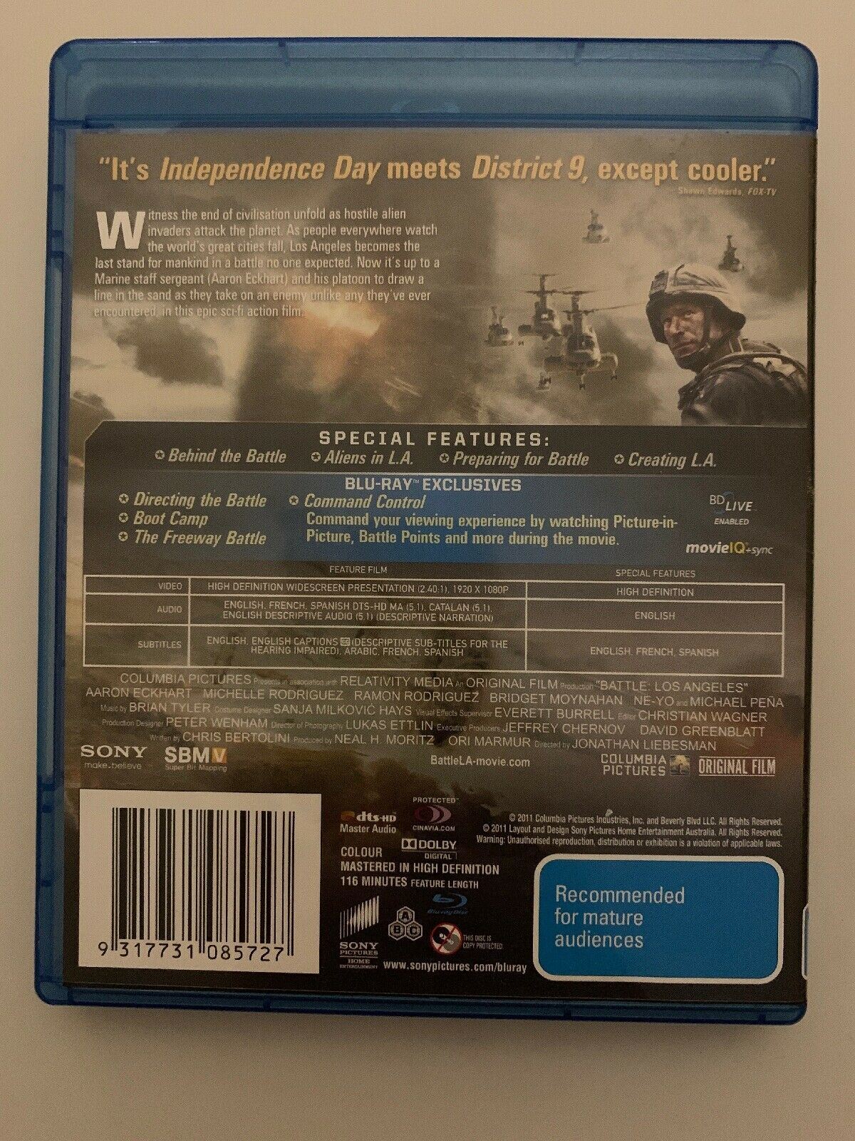 Battle - Los Angeles (Blu-ray, 2011) - Includes Bluray Exclusive Extra