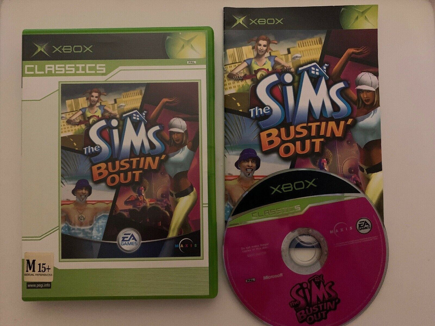 The Sims Bustin Out -  Microsoft Xbox Original PAL (Classics) Complete /W Manual