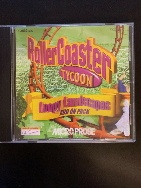 Rollercoaster Tycoon Loopy Landscapes Add-on Pack PC CD-ROM Microprose