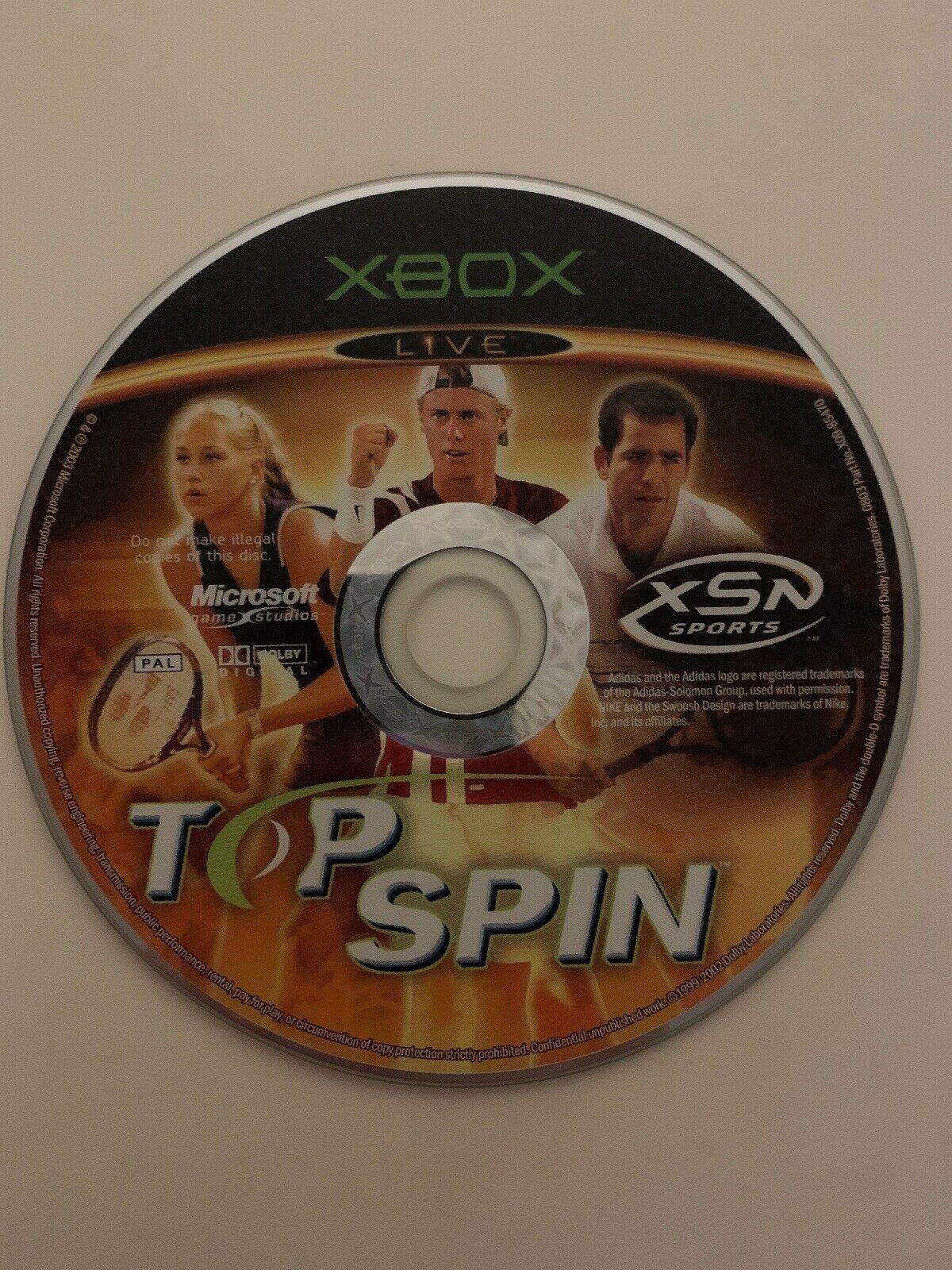 Top Spin (Microsoft Xbox, 2003) XSN Sports Tennis Game - Free Post