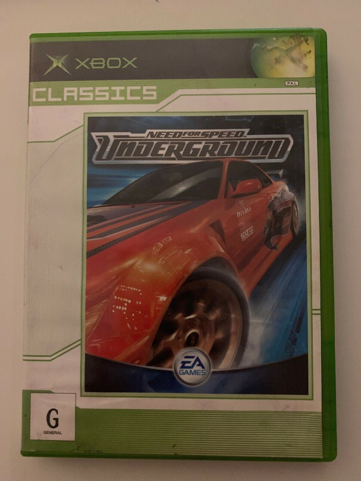 Need For Speed Underground Microsoft Xbox Classics Game PAL Australia