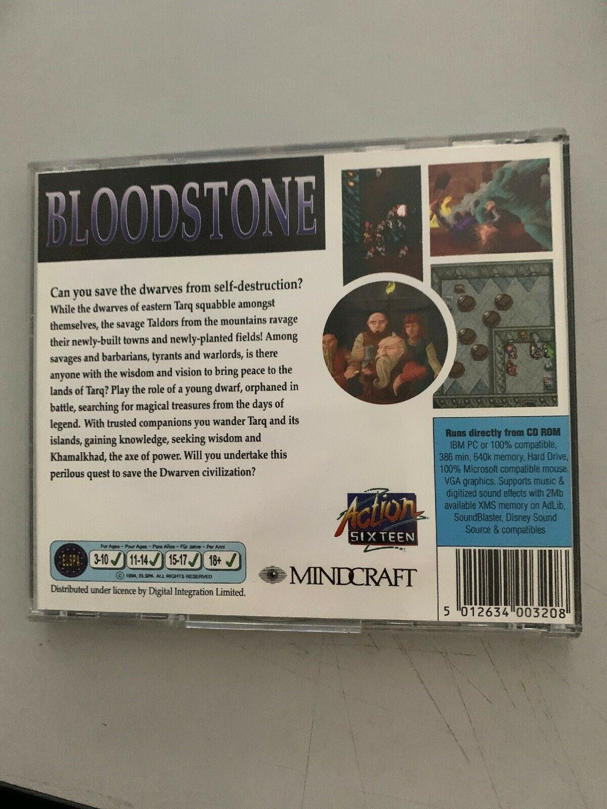 Bloodstone 1993 PC CDROM Mindcraft Vintage DOS RPG Game