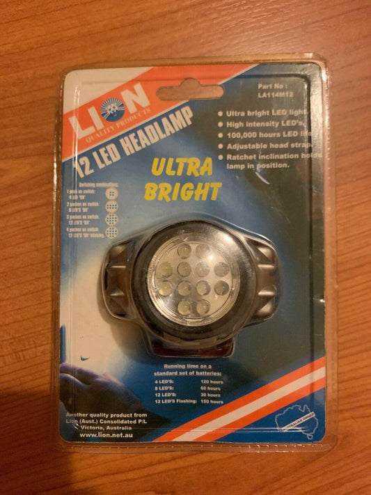 Lion Ultra Bright 12 LED Headlamp FAST AUS SHIPPER