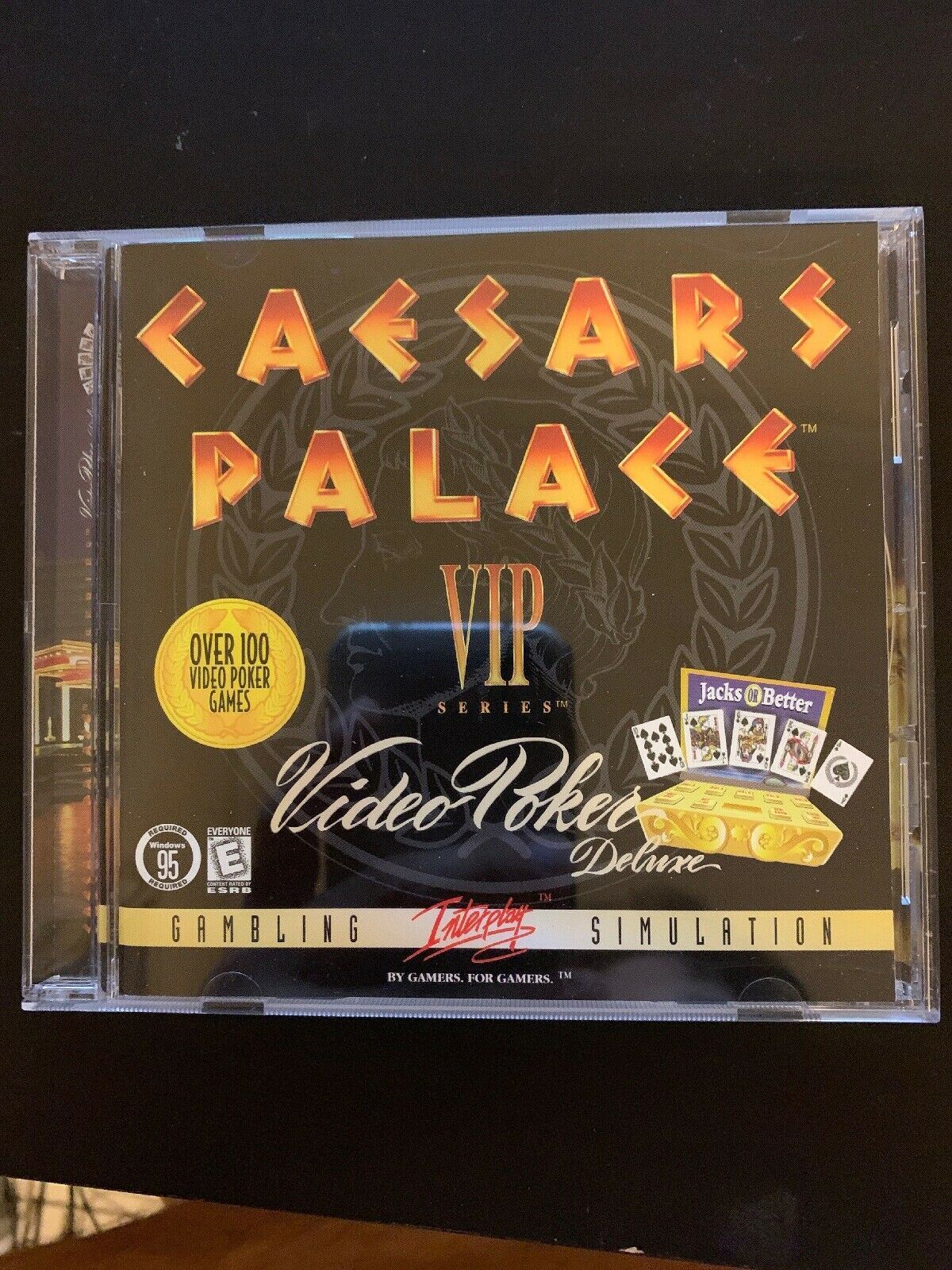 Caesars Palace Video Poker Deluxe 1998 PC Cdrom VIP Series Interplay Windows 95