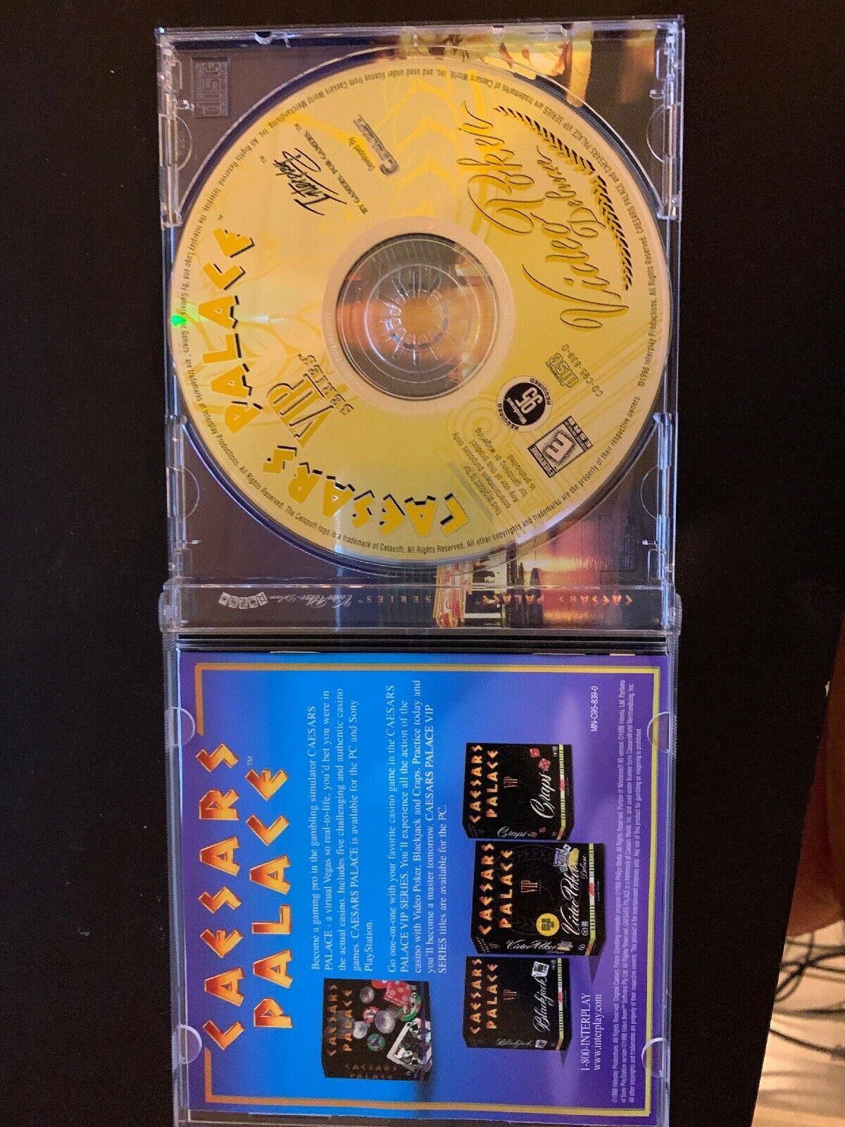 Caesars Palace Video Poker Deluxe 1998 PC Cdrom VIP Series Interplay Windows 95