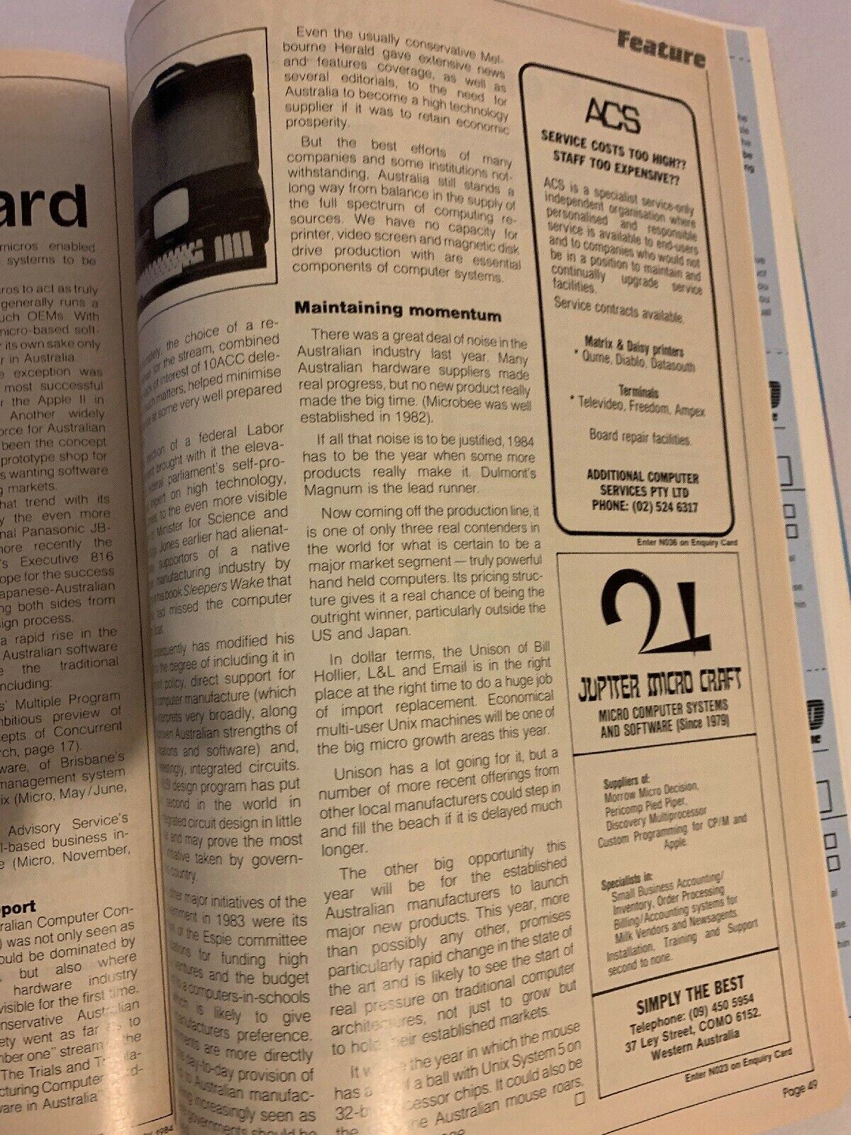 Australian Micro Computer Magazine January 1984