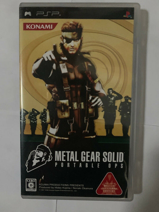 Metal Gear Solid Portable Ops PSP Japan JP Version Konami