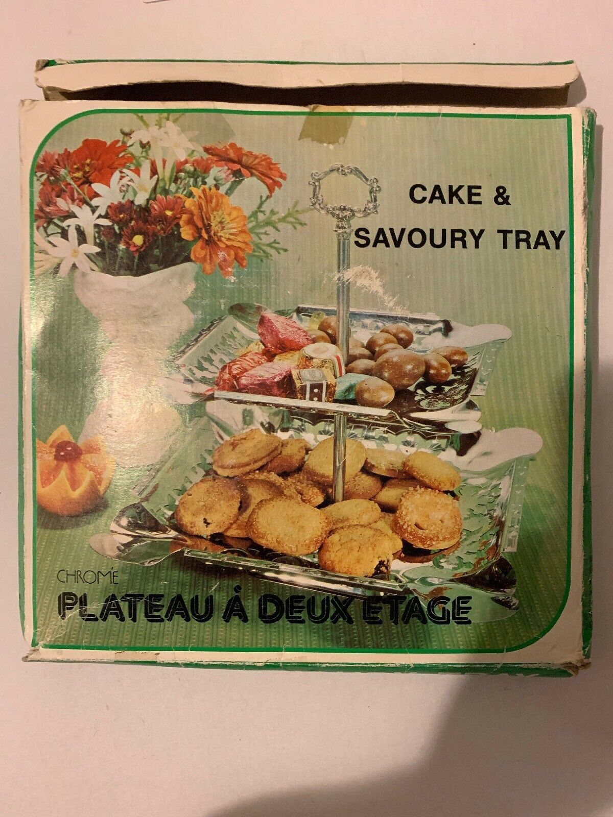 Vintage Chrome Came And Savoury Tray - In Mint Condition