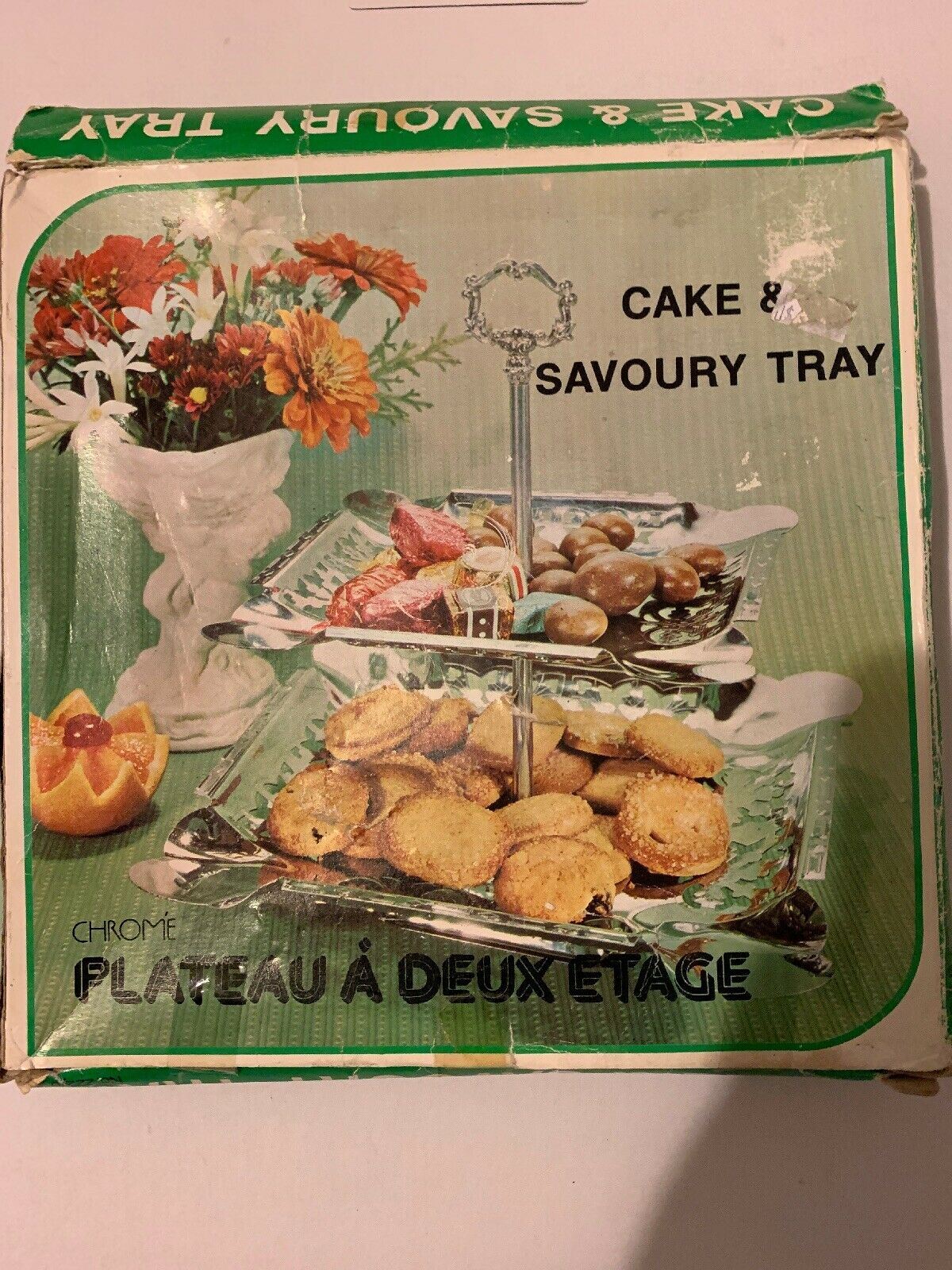 Vintage Chrome Came And Savoury Tray - In Mint Condition