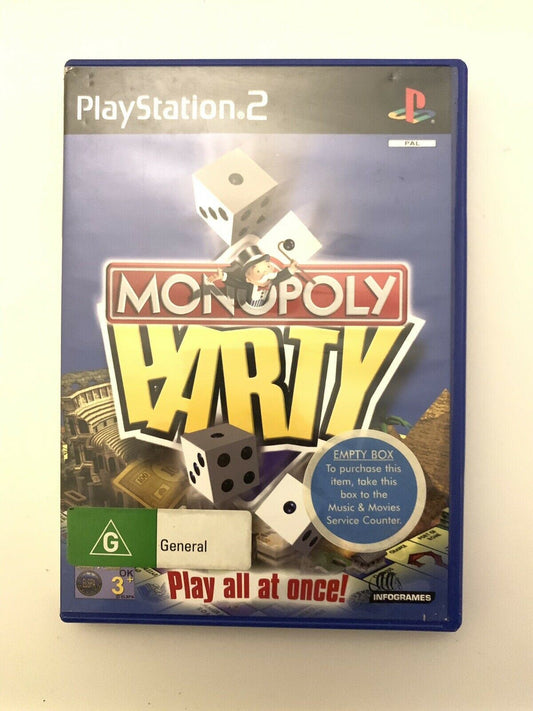 Monopoly Party - Sony Playstation 2 PS2 PAL Game with Manual