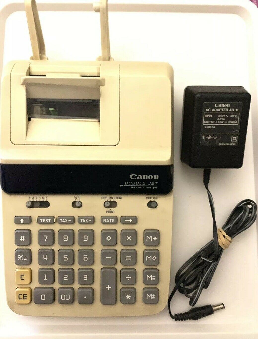 Canon BP10-D Bubble Jet Vintage Financial Business Calculator in Good Working Co