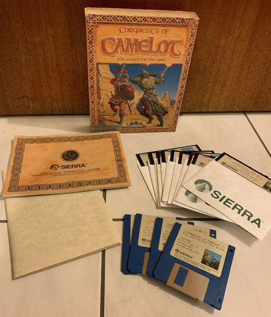 Conquests Of Camelot The Search For The Grail PC 3.5 5 1/4 Floppy Disc Manual