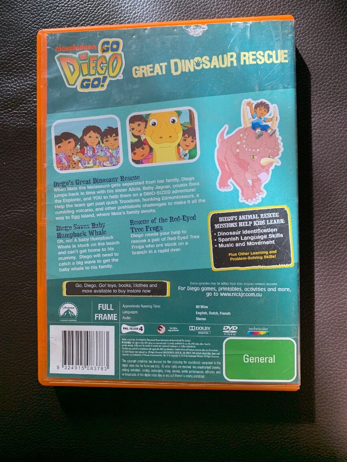 Go Diego Go! - Great Dinosaur Rescue (DVD) Animation. Region 4