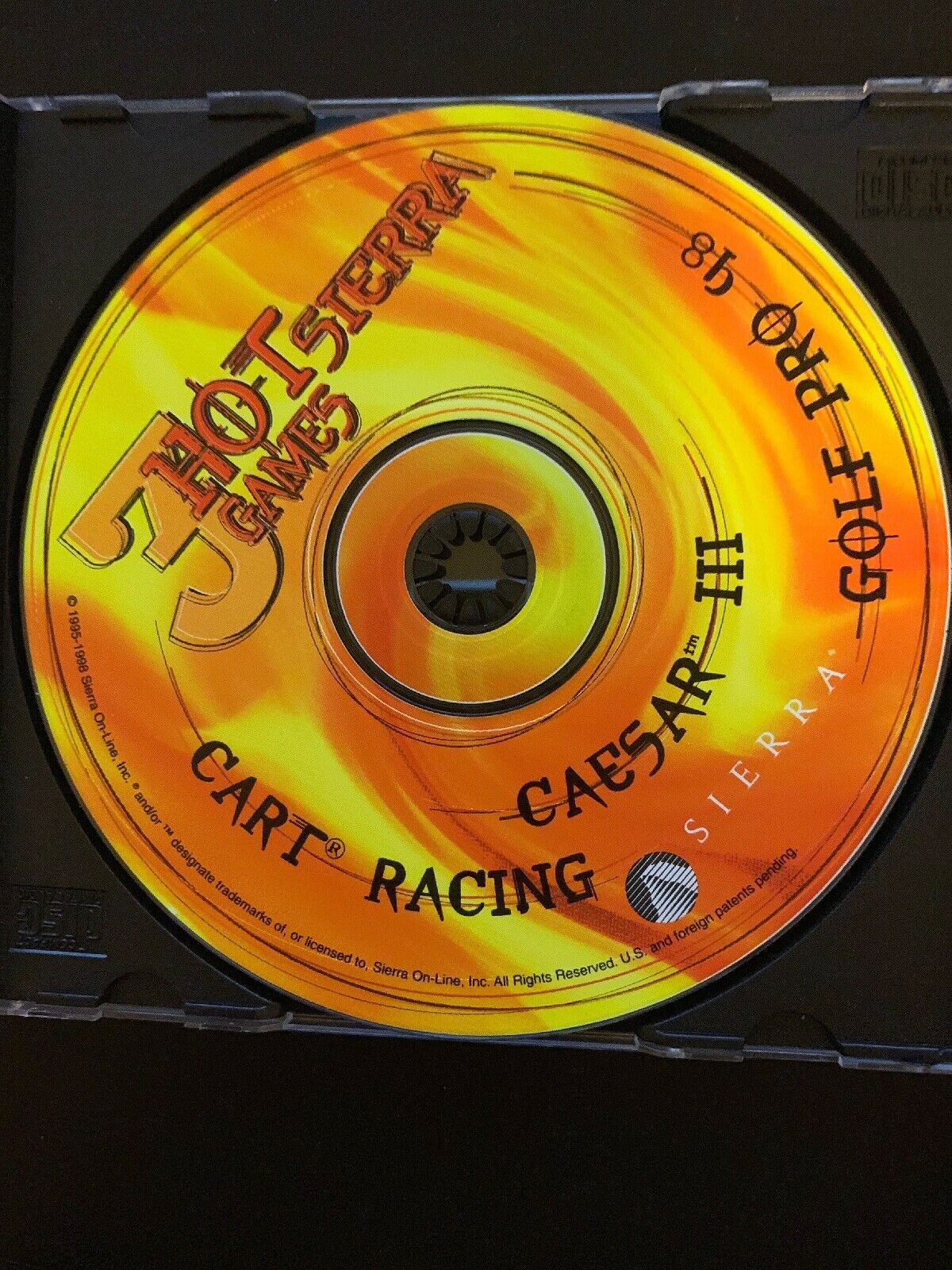 3 Hot Sierra Games Caeser III, Cart Racing, Golf Pro 98 PC CD-ROM (1995-1998)