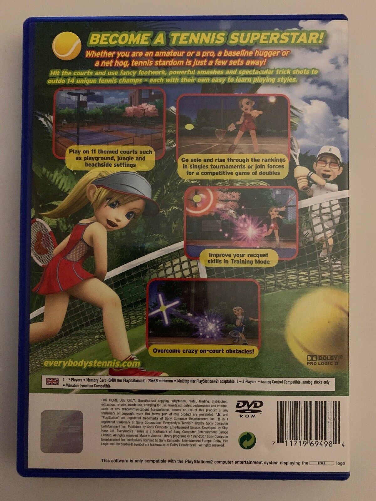 Everybody's Tennis - Sony Playstation 2 PS2 Classic Highly rated Tennis Game