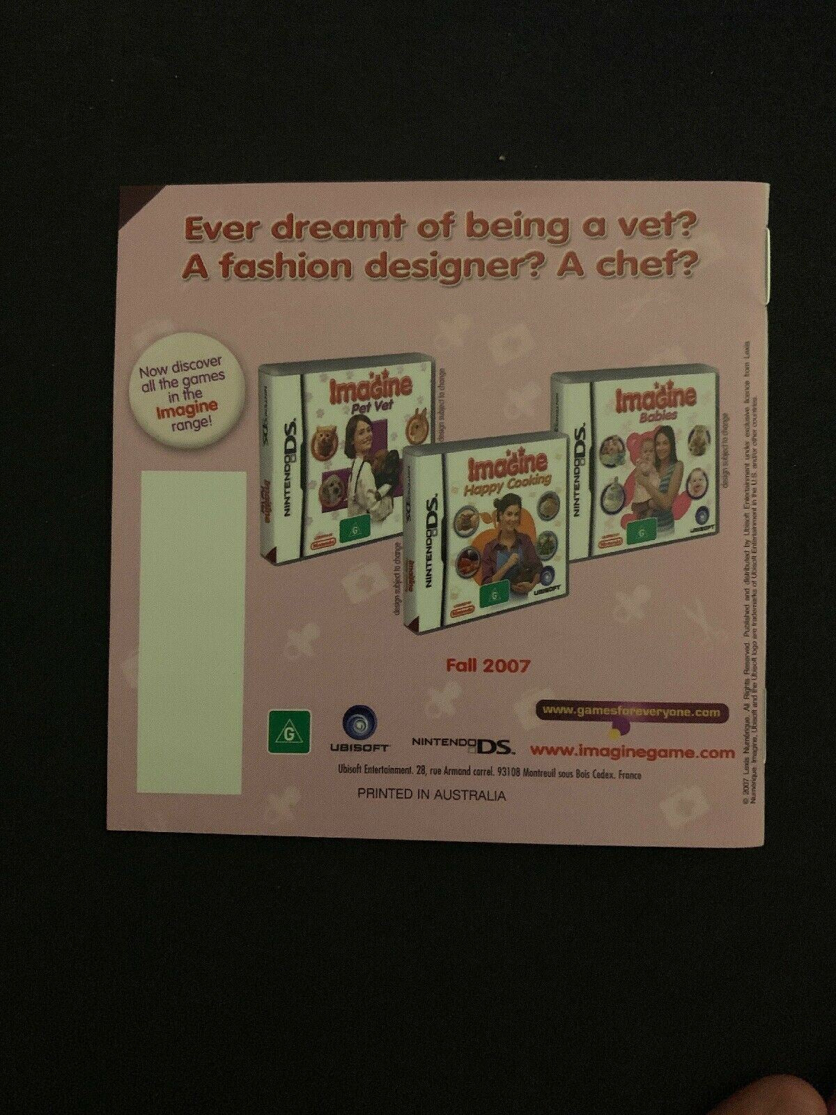 Imagine:  Fashion Designer - Nintendo DS game