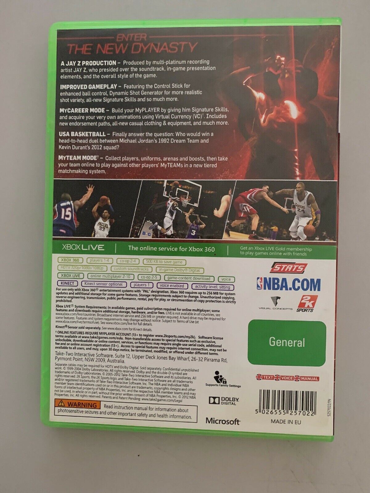 NBA 2K13 NBA2K13 XBOX 360 Produced By Jay Z Aust seller fast shipping