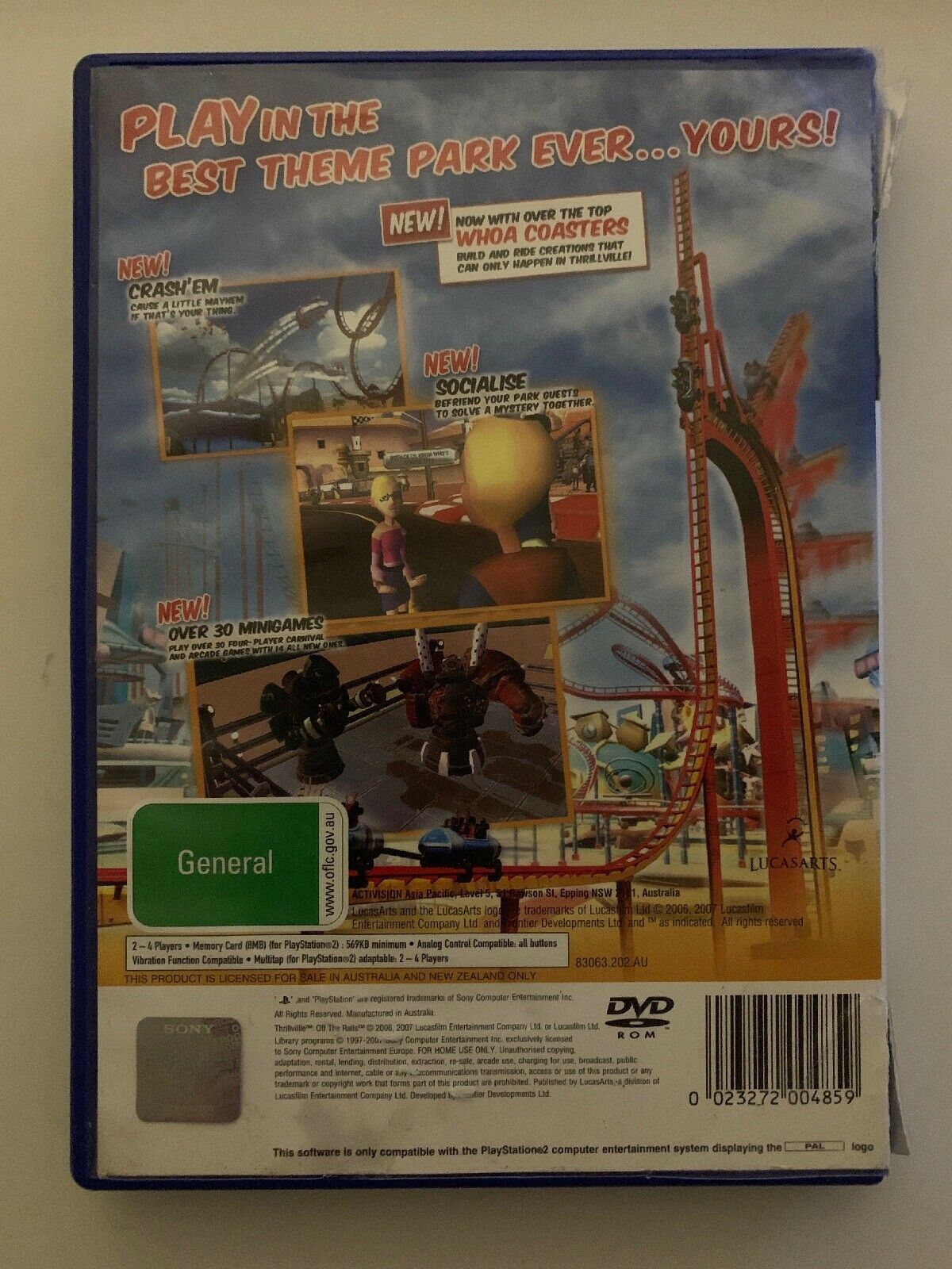 Thrillville Off the Rails - Sony PlayStation 2 - PS2 - Complete - PAL