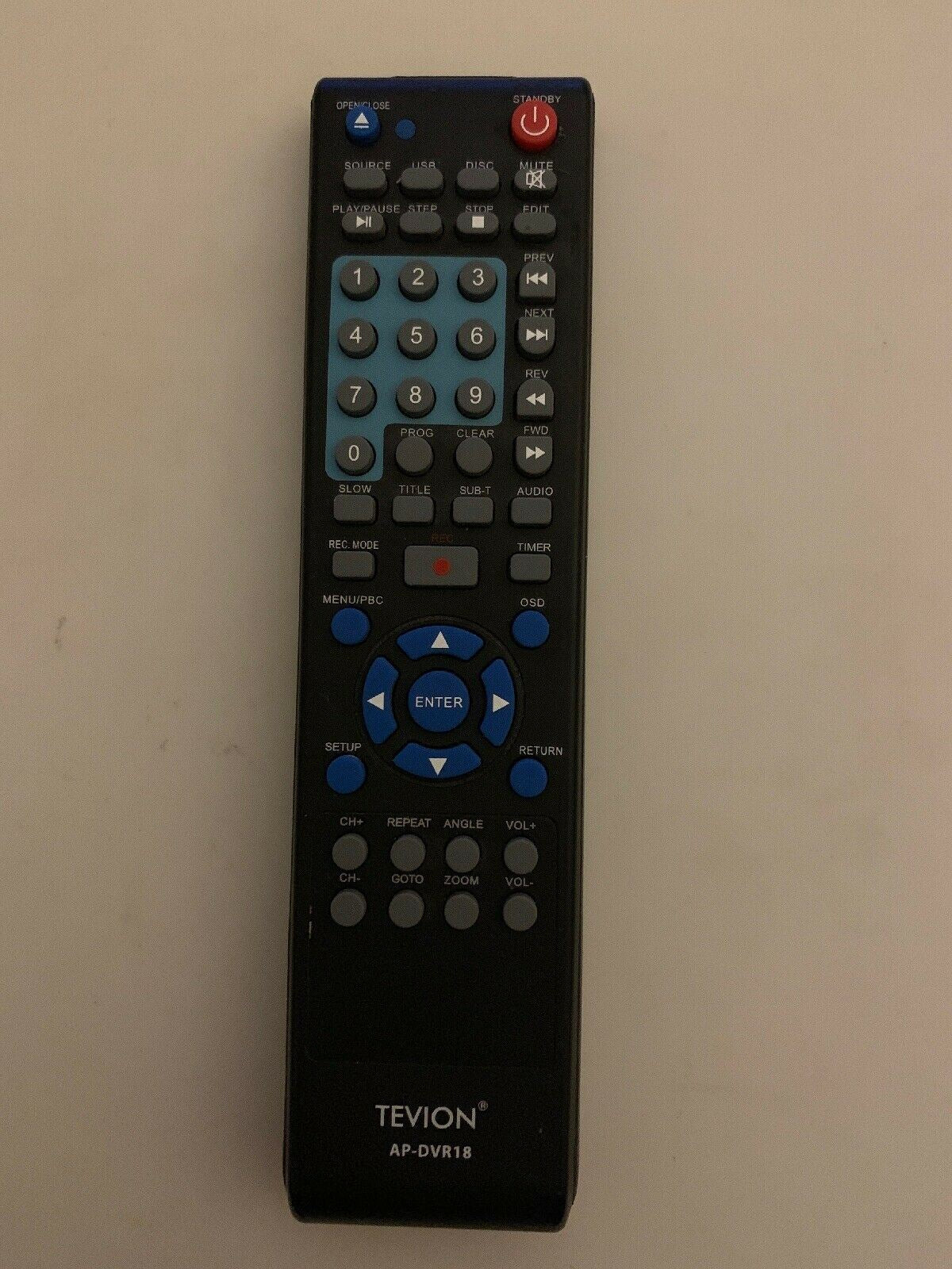 Genuine Tevion AP-DVR18 DVR Original Remote Control