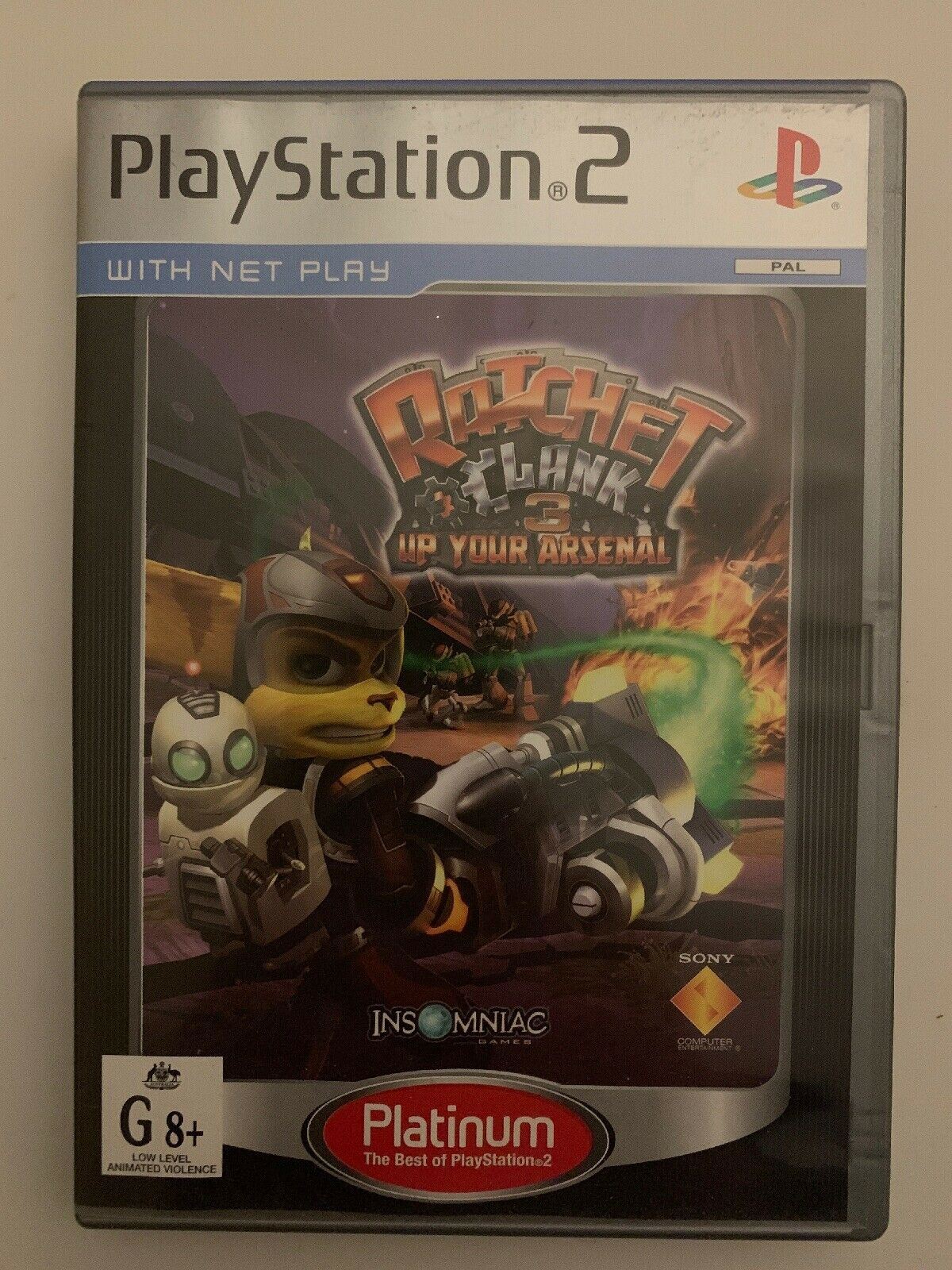 Ratchet & Clank 3: Up Your Arsenal Platinum Sony PlayStation 2, 2004 with Manual