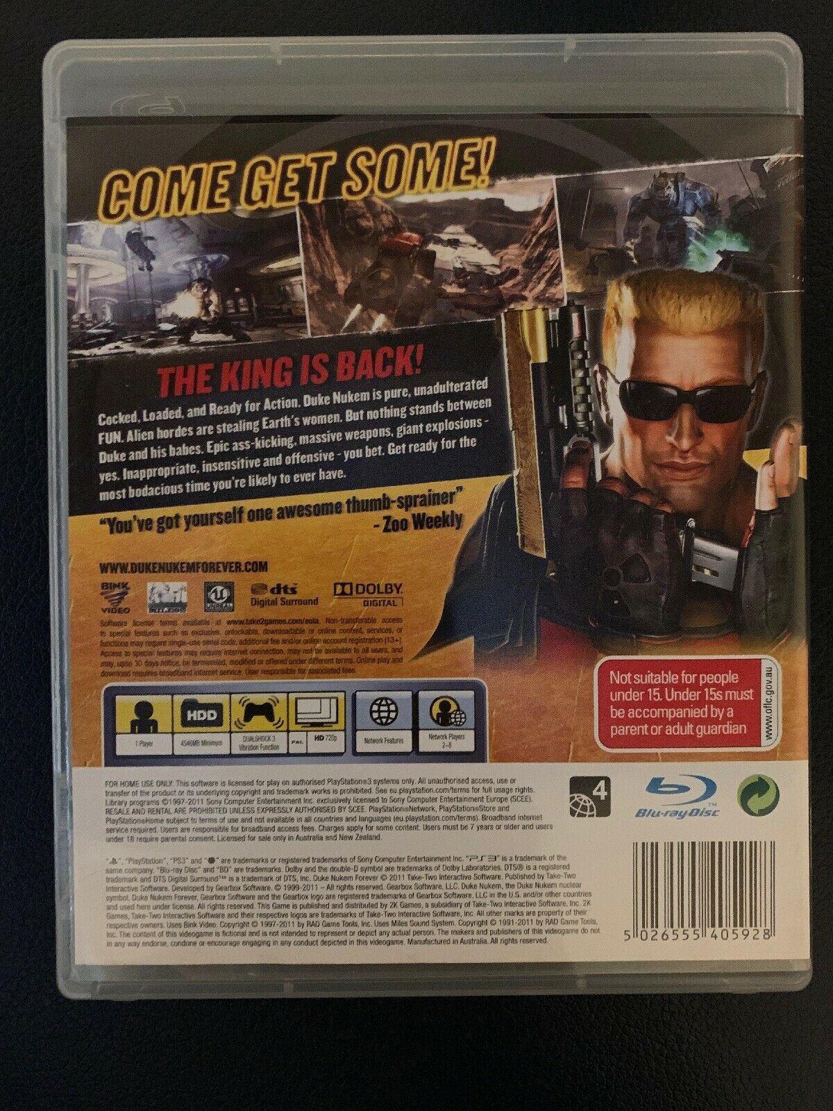 Duke Nukem Forever - PS3 Sony PlayStation 3 FPS Shooter Game