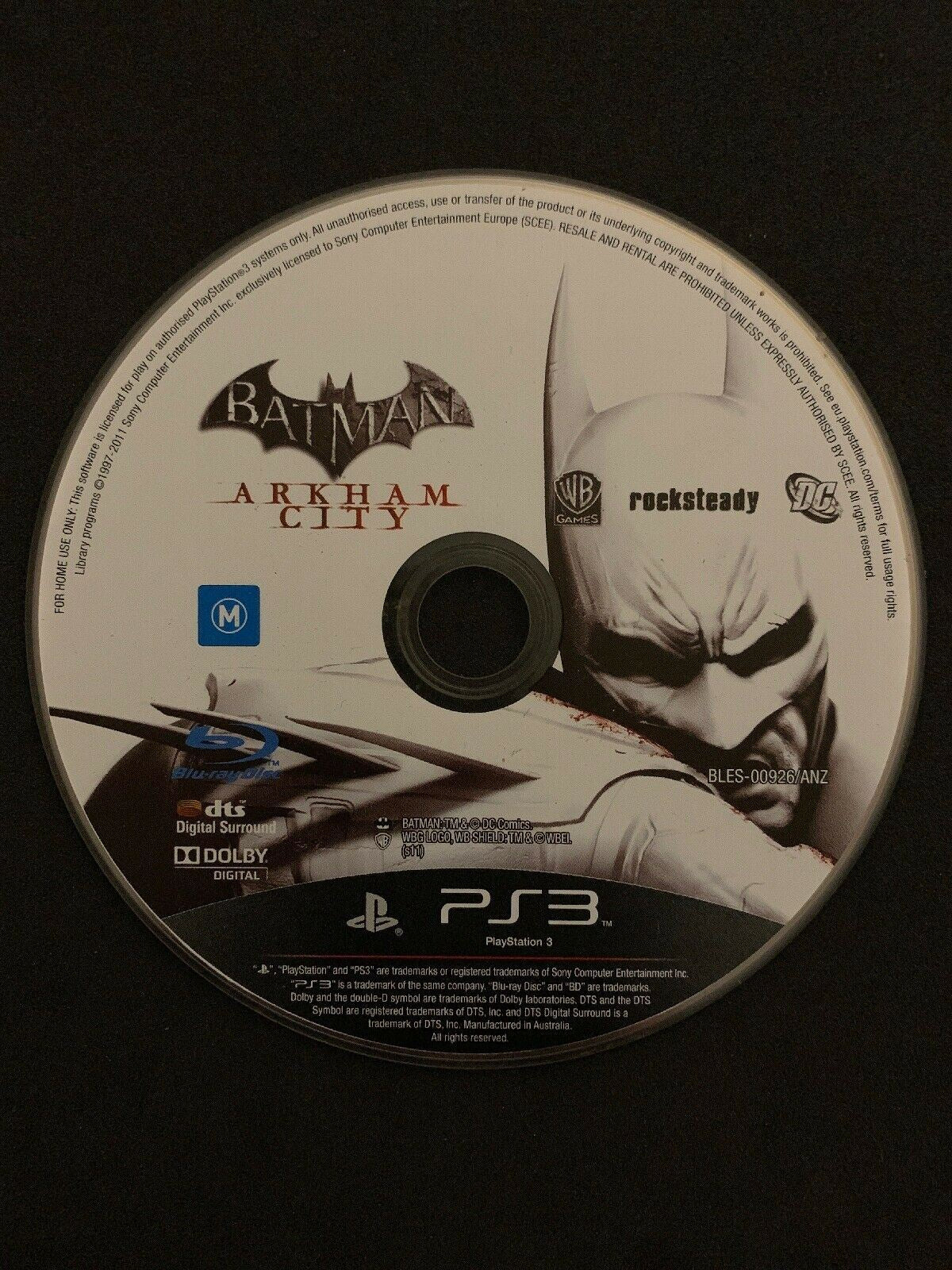 Batman Arkham City - Sony Playstation 3 PS3 Game Complete with  Manual