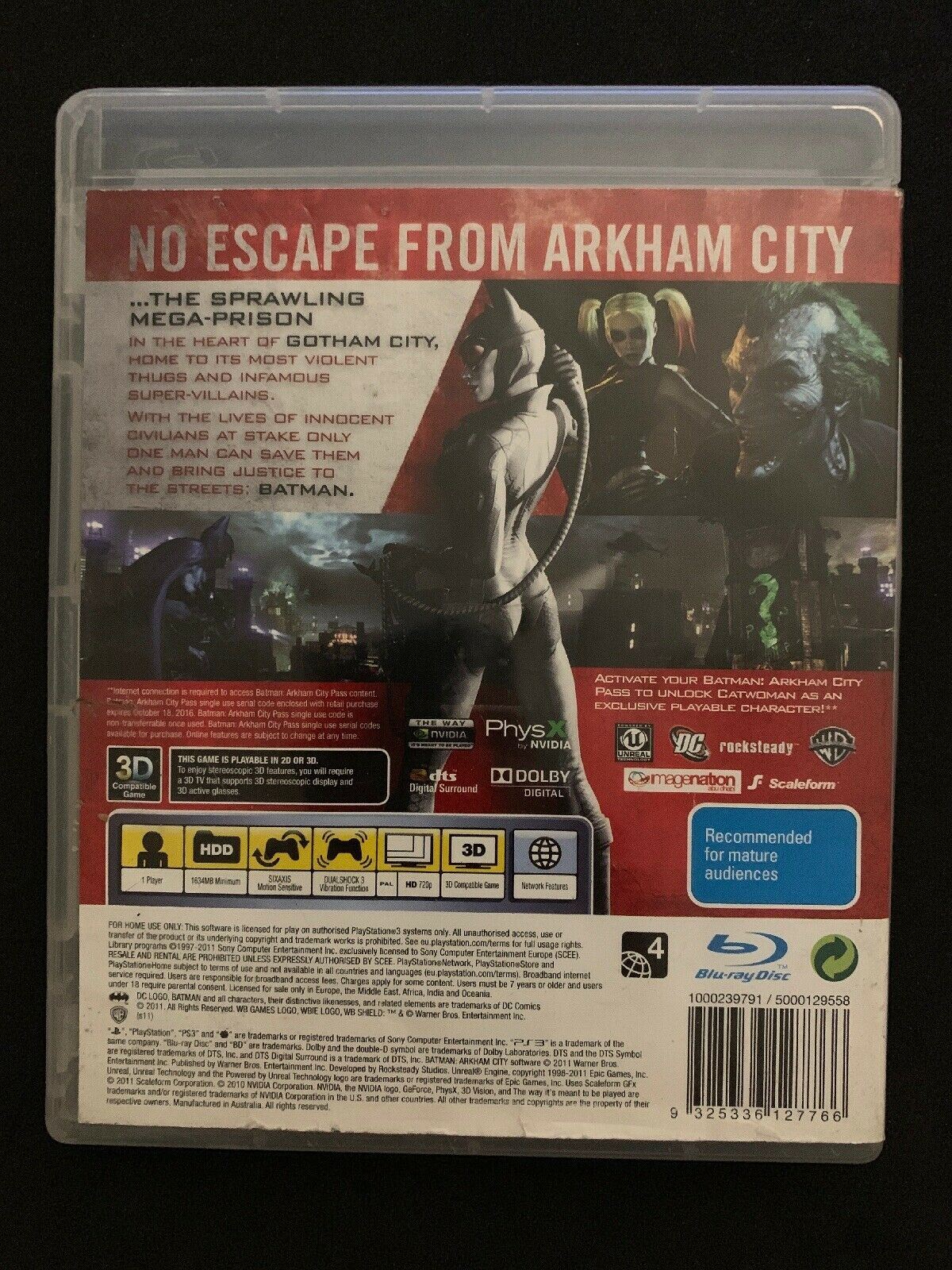 Batman Arkham City - Sony Playstation 3 PS3 Game Complete with  Manual