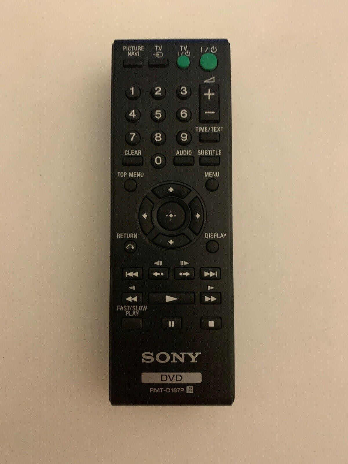 Genuine Sony RMT-D187P DVD Remote Control