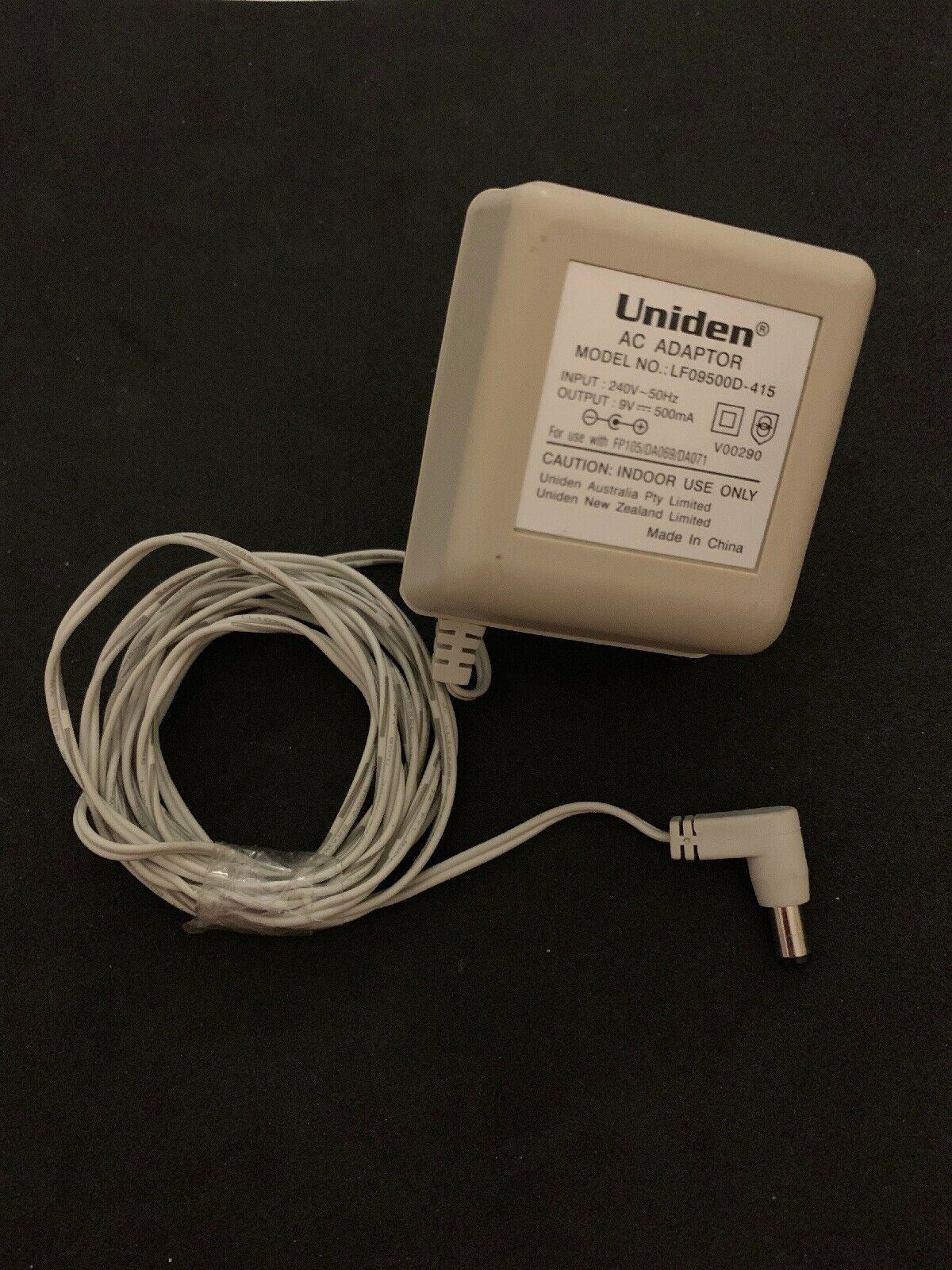 Genuine Uniden LF09500D-415 AC Adaptor 9V 500 mA