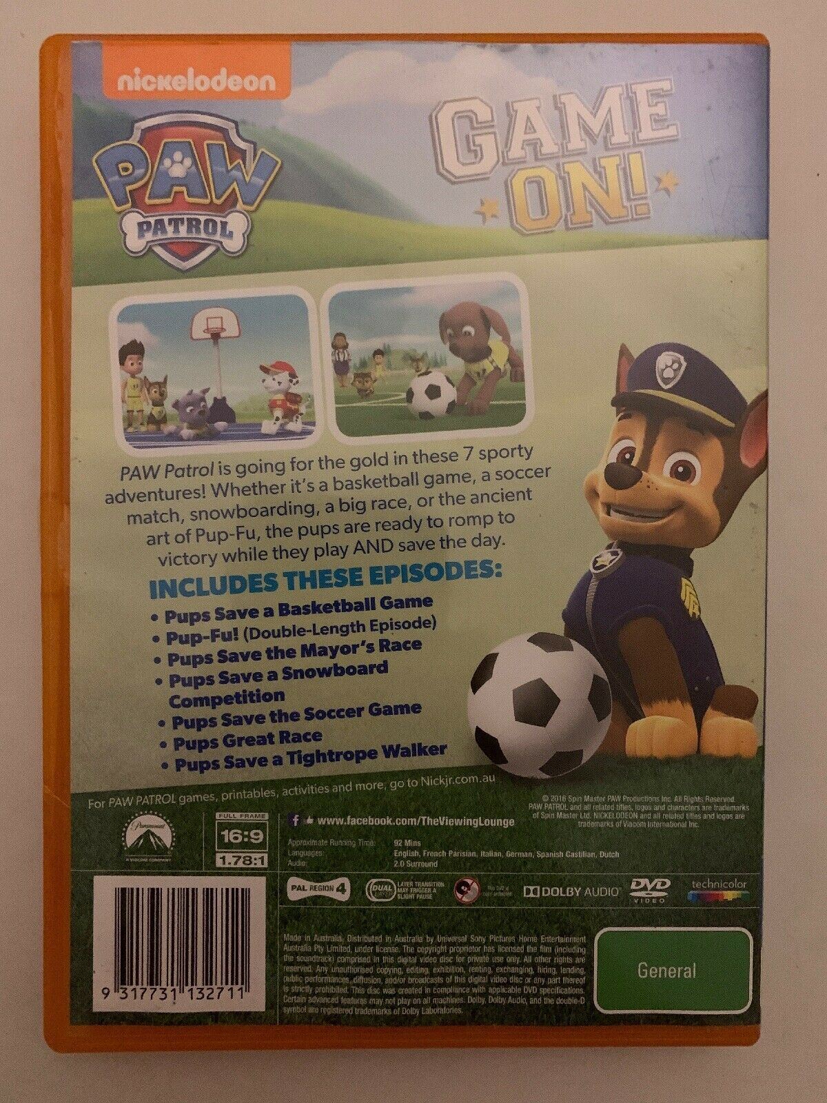 Paw Patrol - Game On! DVD